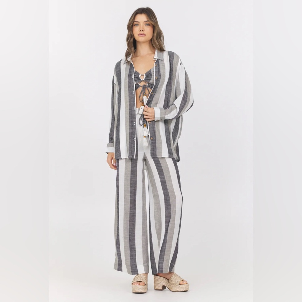 NWT 3 Piece Set Vintage Havana Metallic Stripe. - Picture 7 of 14